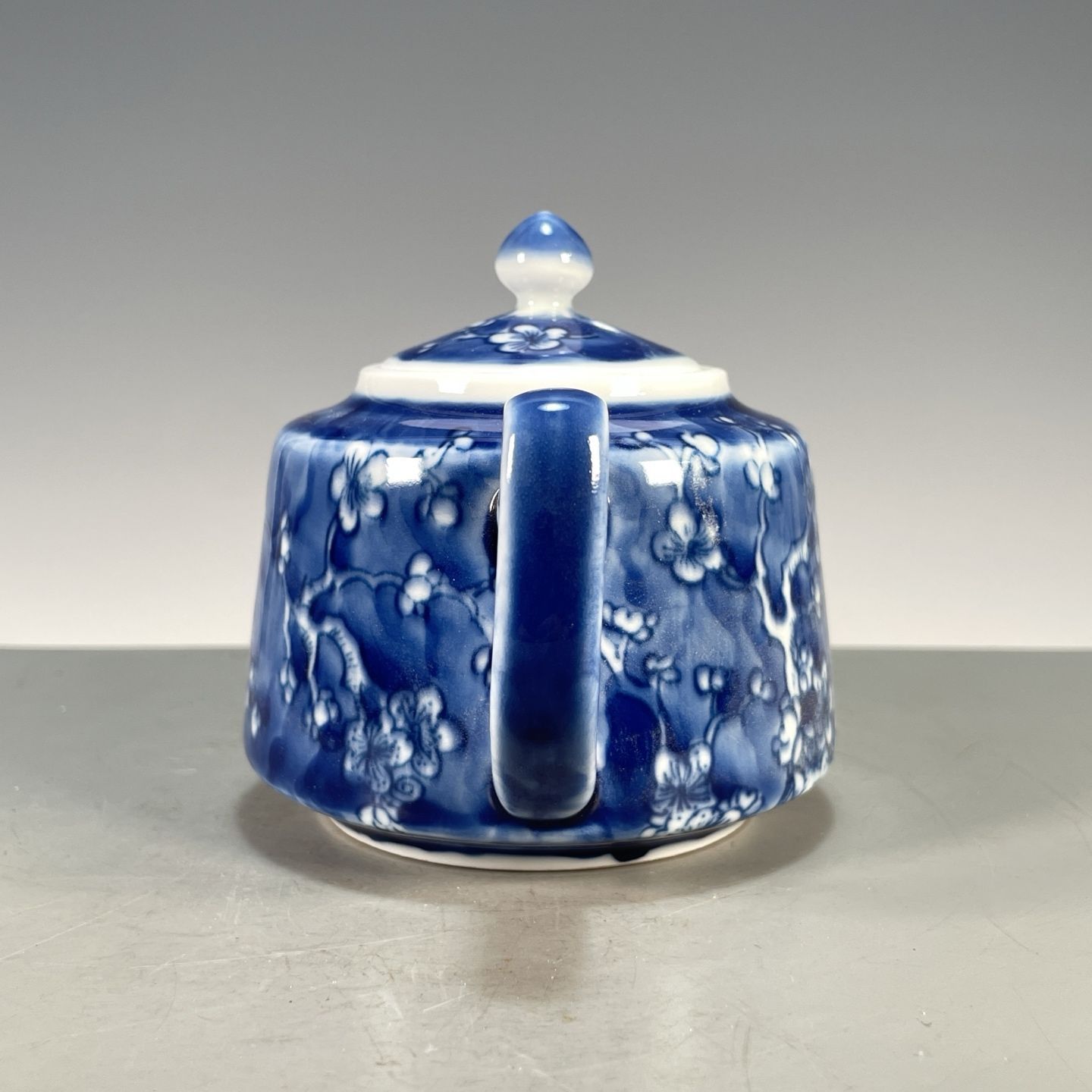 Hand Painted Blue White Flat P - Vintage Collectible Pottery recension och pris
