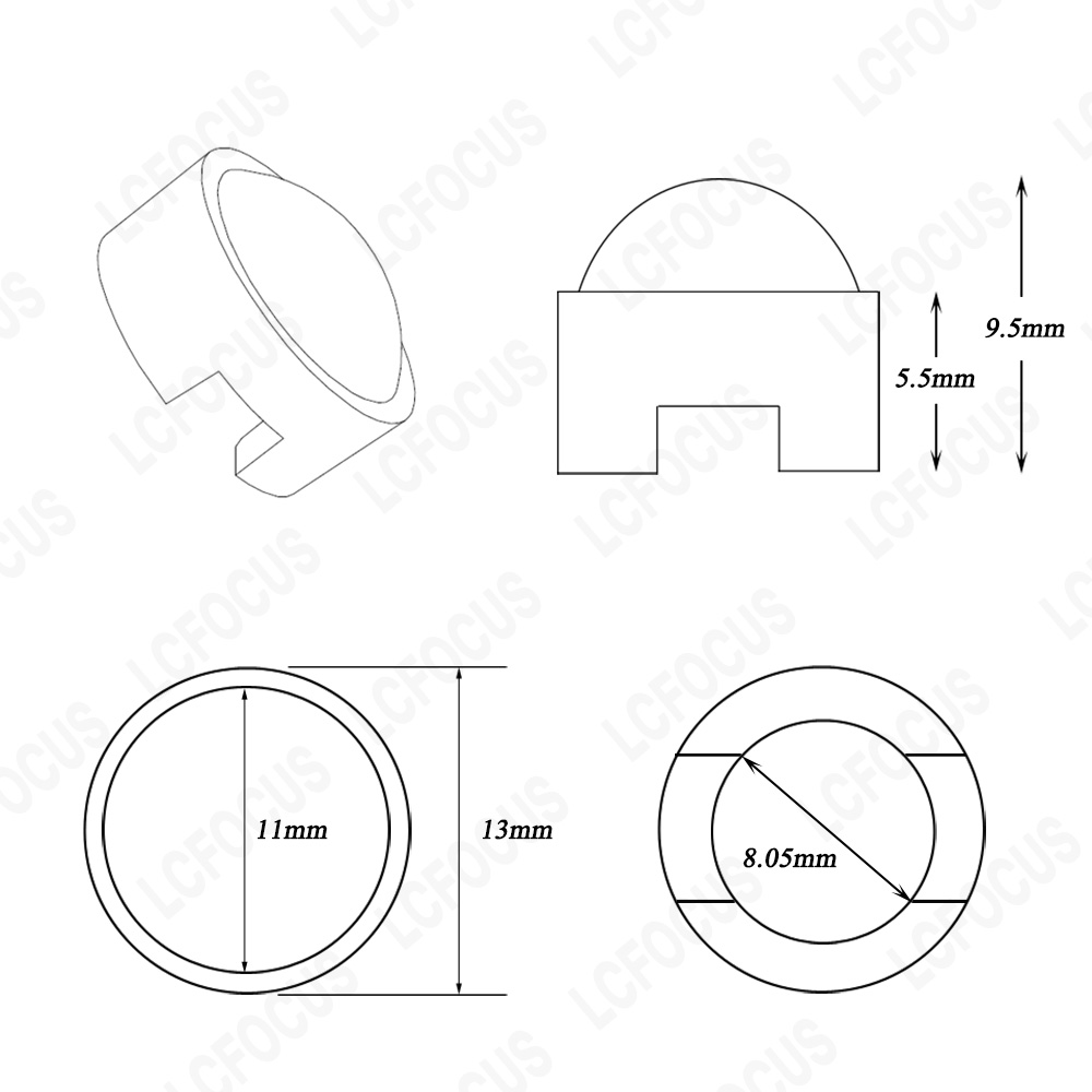 13mm 1W 3W Mini LED Lens 15 30 - Darkroom Enlarger Lens recension och pris