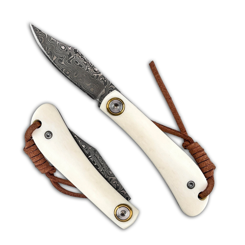 Compact Vintage EDC Damascus F - Vintage Collectible Knives recension och pris