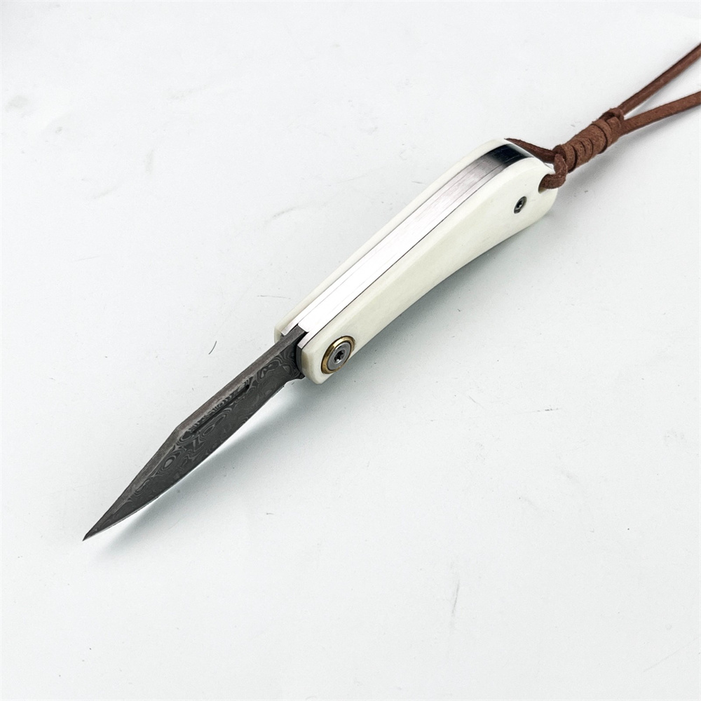 Compact Vintage EDC Damascus F - Vintage Collectible Knives recension och pris