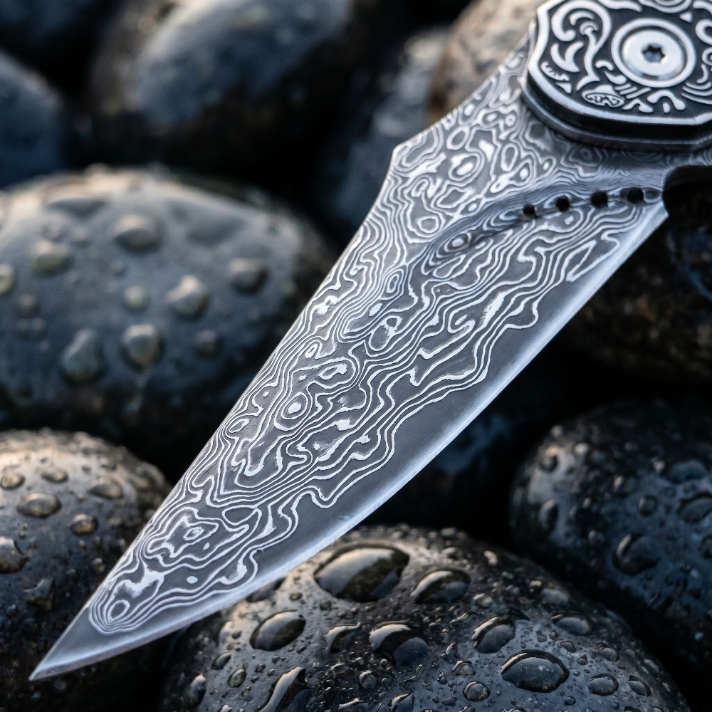 New Vintage Damascus Pattern B - Vintage Collectible Knives recension och pris