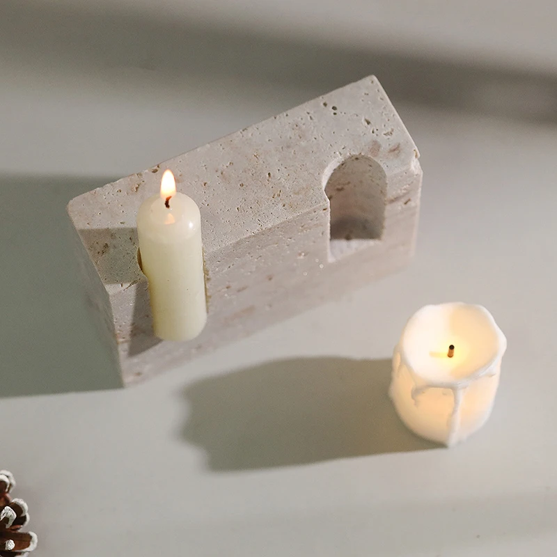 2 Holes Marble Taper Candle Ho - Collectible Vintage Matches recension och pris