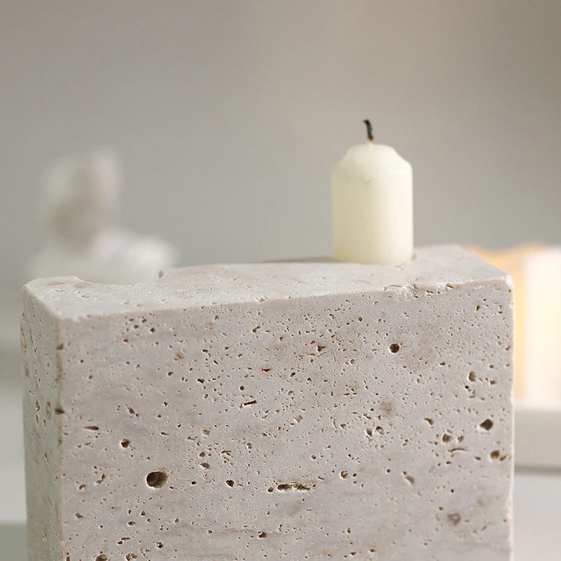 2 Holes Marble Taper Candle Ho - Collectible Vintage Matches recension och pris