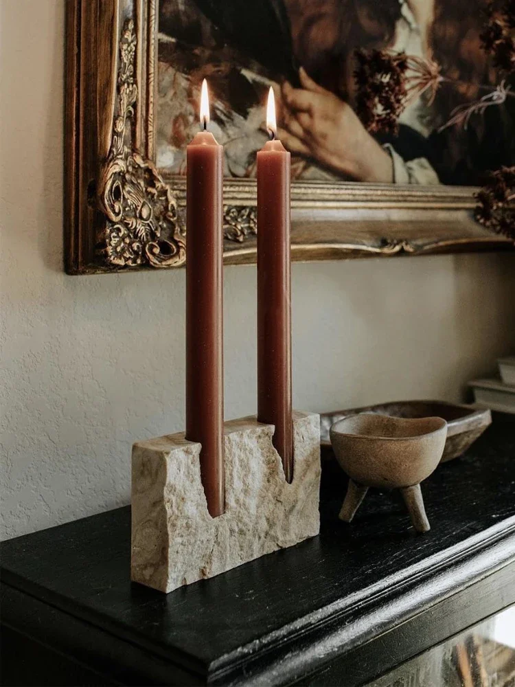 2 Holes Marble Candlestick Hol - Collectible Vintage Matches recension och pris